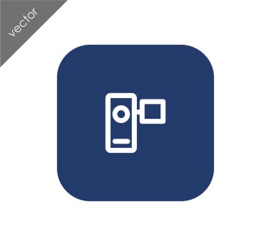 video kamera düz simgesi