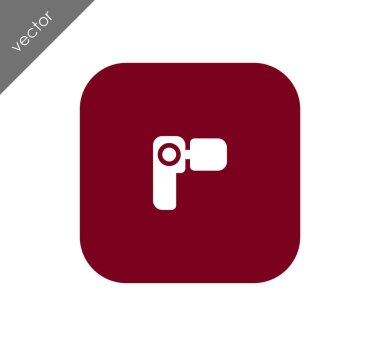 video kamera düz simgesi