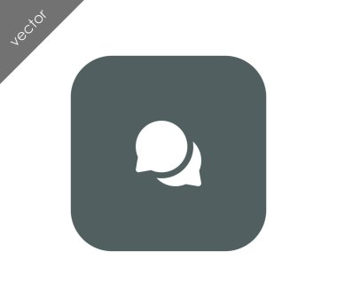 Görüşme düz simgesi