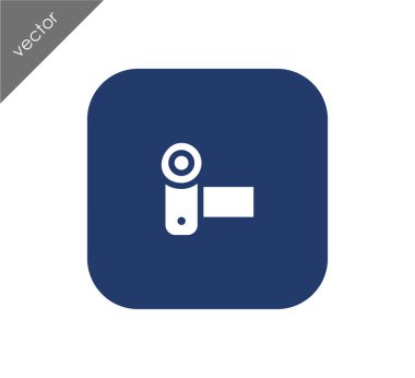 video kamera düz simgesi