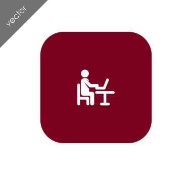 iş adamı dizüstü bilgisayar simgesini