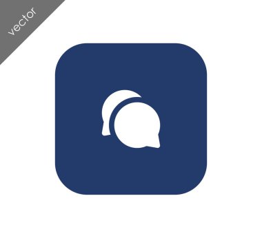 Görüşme düz simgesi