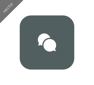 Görüşme düz simgesi