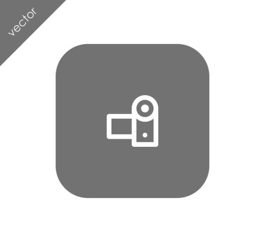 video kamera düz simgesi