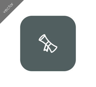 Sertifika Düz Simgesi