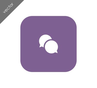 Görüşme düz simgesi