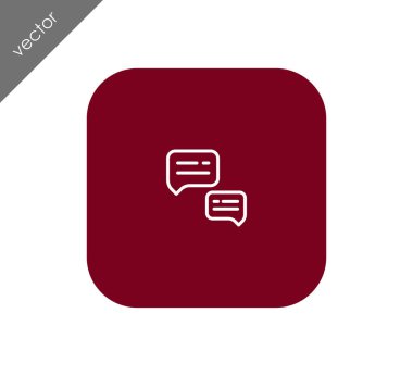 Görüşme düz simgesi