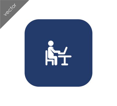 iş adamı dizüstü bilgisayar simgesini