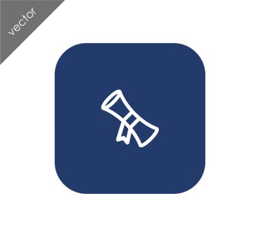 Sertifika Düz Simgesi