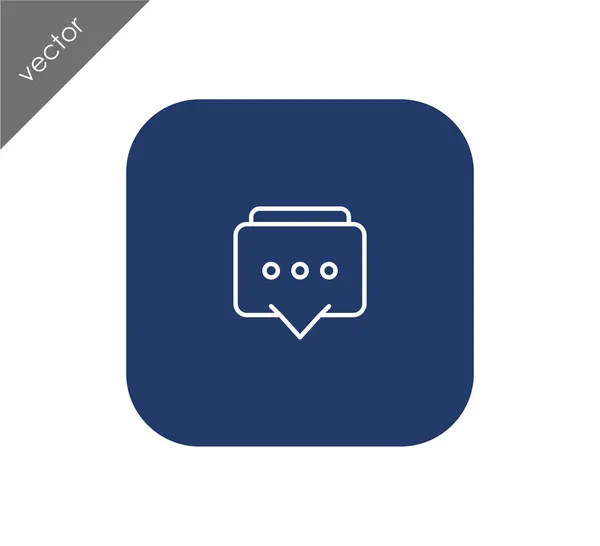 Chat-Flat-Symbol — Stockvektor