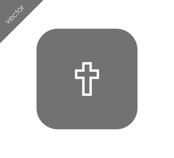 Christian cross icon — Stock Vector