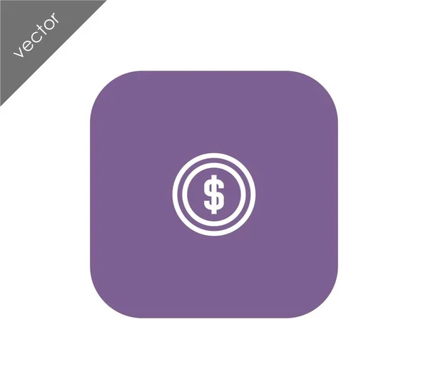 Dollar symboolpictogram — Stockvector