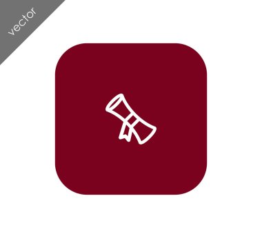 Sertifika Düz Simgesi