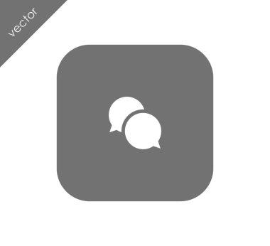 Görüşme düz simgesi