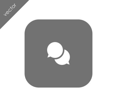 Görüşme düz simgesi