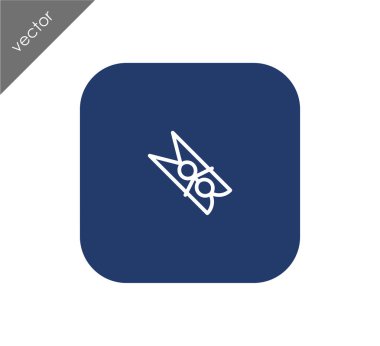 Clothespin düz simgesi