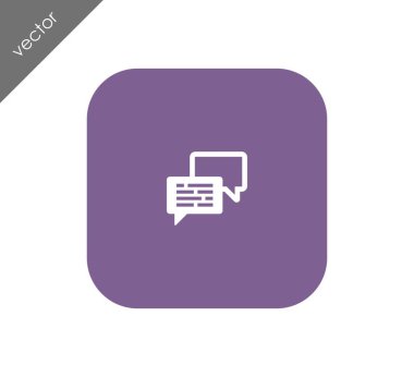 Sohbet simgesi. Yorum simgesi.