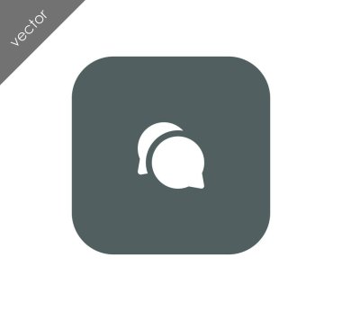 Görüşme düz simgesi