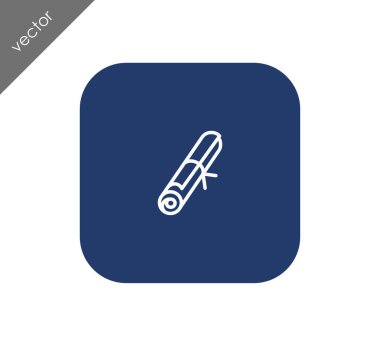 Sertifika Düz Simgesi