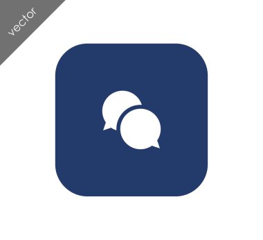 Görüşme düz simgesi