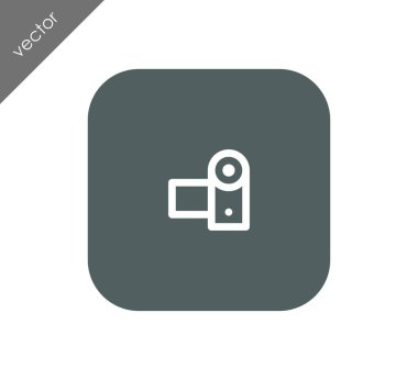 video kamera düz simgesi