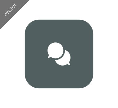 Görüşme düz simgesi