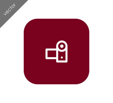 video kamera düz simgesi