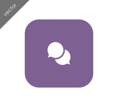 Görüşme düz simgesi