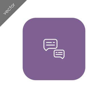 Görüşme düz simgesi