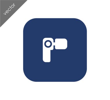 video kamera düz simgesi