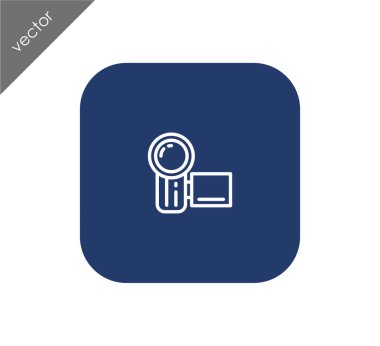 video kamera düz simgesi