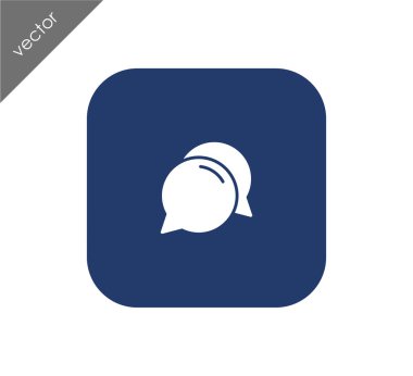 Görüşme düz simgesi