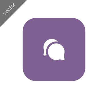 Görüşme düz simgesi