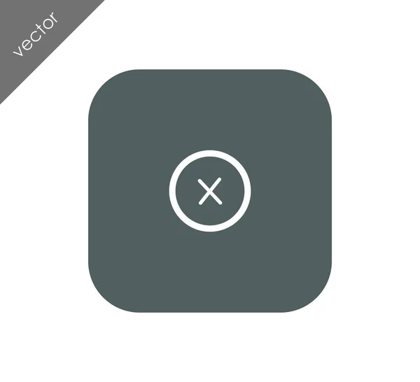 Cancelar icono plano — Vector de stock