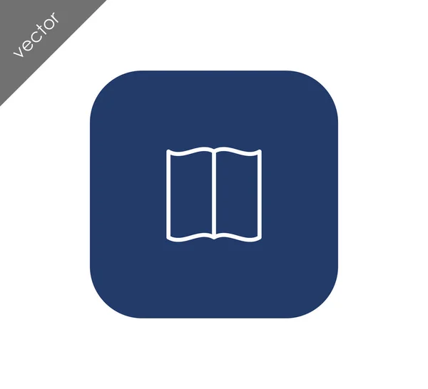 Libro abierto icono — Vector de stock