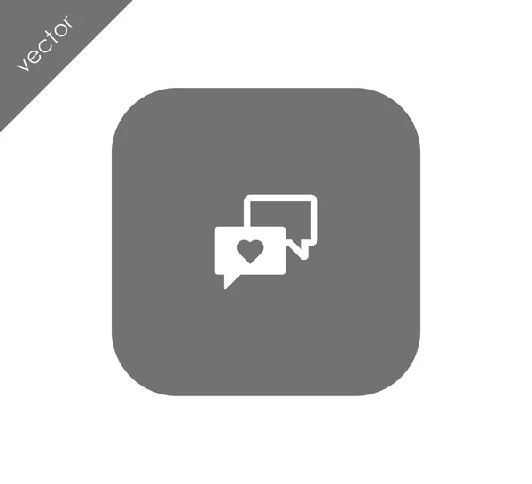 Chat icône plate — Image vectorielle