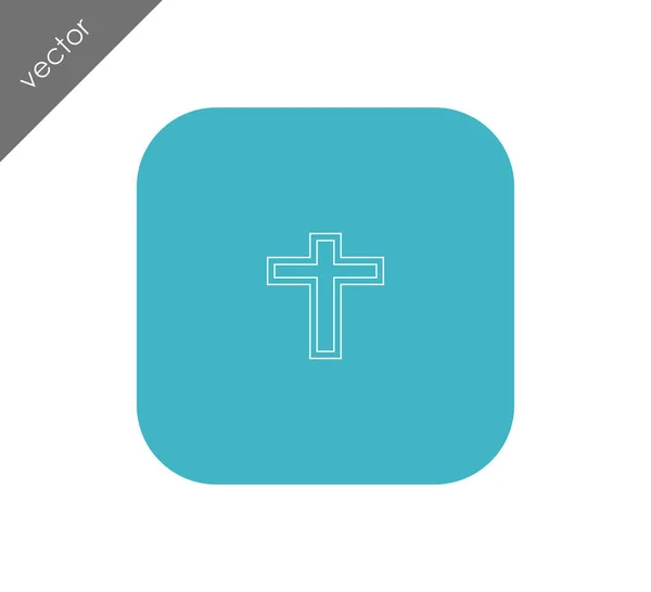 Religie kruis pictogram — Stockvector