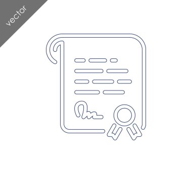 Sertifika Düz Simgesi