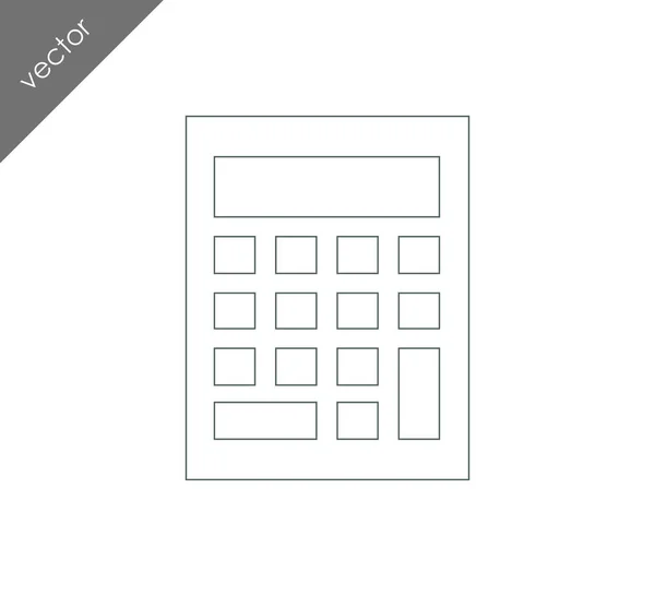 Plochá ikona kalkulačky — Stockový vektor