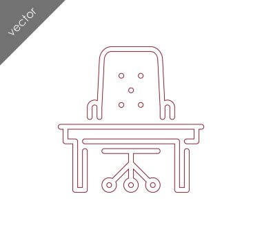 Resepsiyon düz simgesi