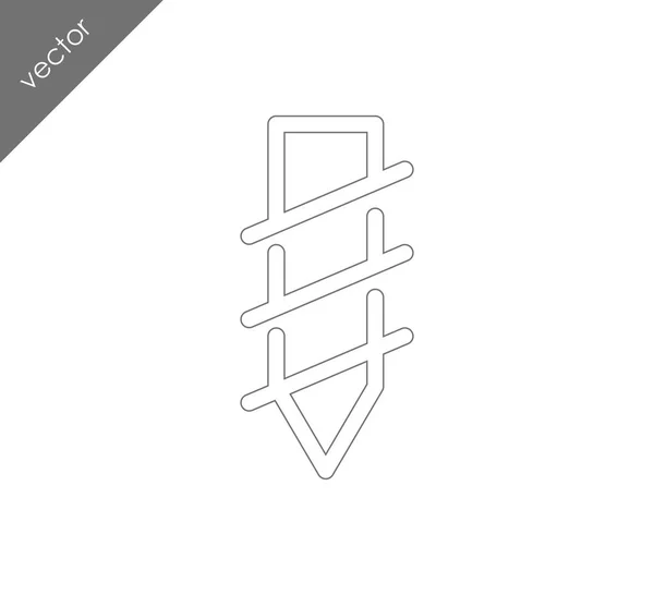 Tornillo icono plano — Vector de stock