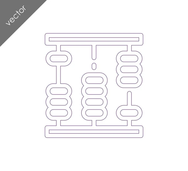 Abacus Apartamento Icono — Archivo Imágenes Vectoriales