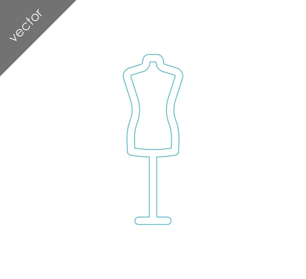 Maniquí muñeca de coser icono — Vector de stock