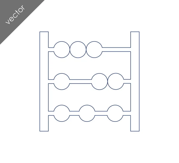 Abacus lapos ikon — Stock Vector