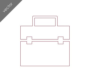 Evrak Çantası Düz Simgesi