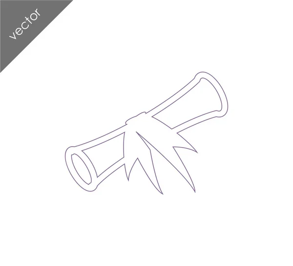 Igazolás lapos ikon — Stock Vector