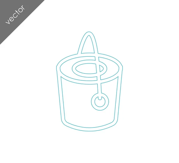 Bucket flat icon — Stock Vector