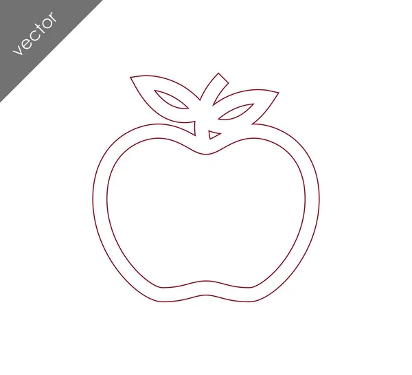 Яблочная иконка — стоковый вектор
