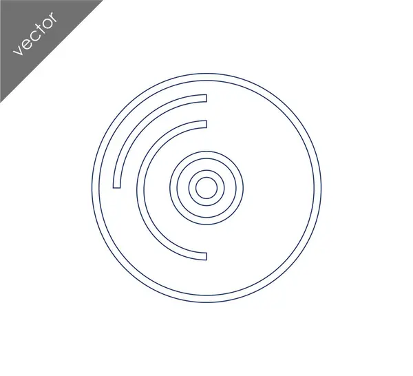 Illustrazione icona CD — Vettoriale Stock