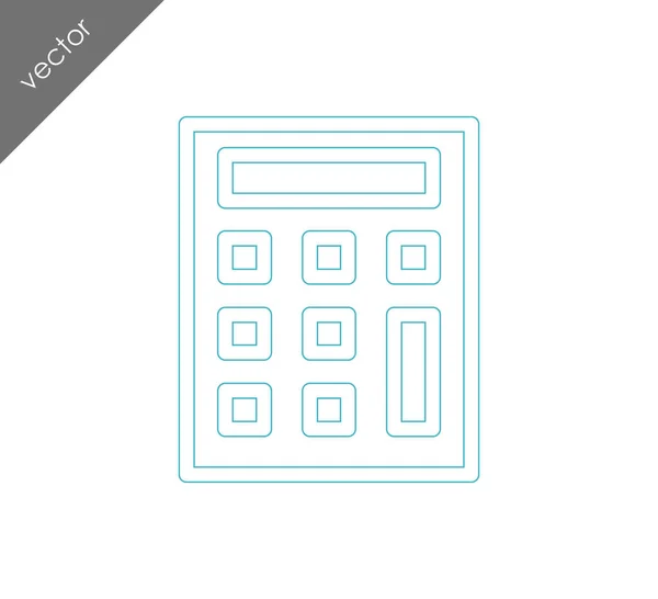 Ícone plano da calculadora —  Vetores de Stock